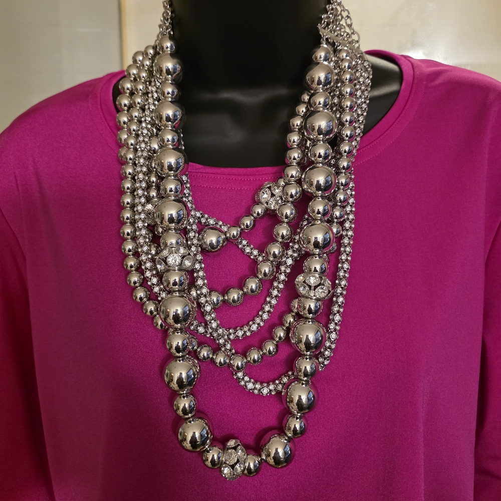 Paparazzi Zi Piece Silver Layered Necklace